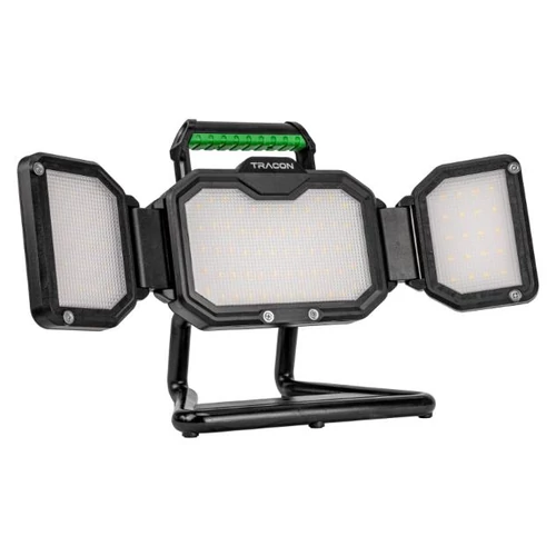 Tracon hordozható akkus LED munkalámpa+USB töltő 50W, IP54, 3,7V, 12Ah, 5000lm, 4000K