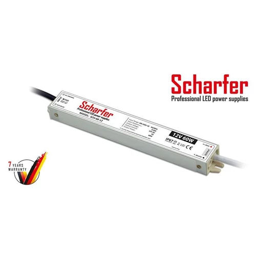 LED tápegység trafó SCHARFER, 60 W, 12 V DC, 170-250 V/AC, IP67