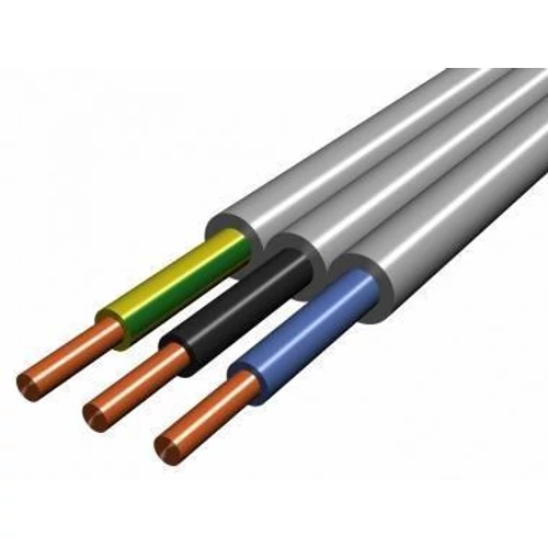 Mmcu 3x1,5 fehér tömör 300/500V MMfalCU - 6 méteres darab