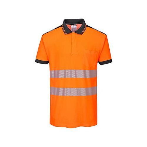T180 - Jól láthatósági Vision pólóing - narancs/fekete