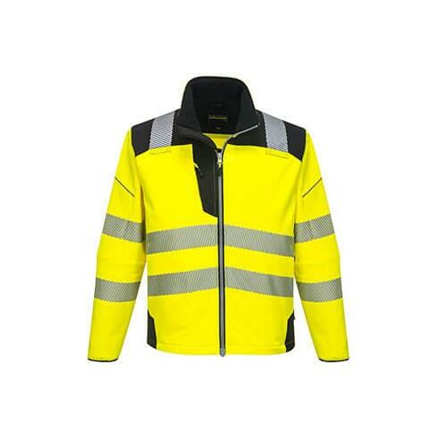 T402 - Vision Hi-Vis softshell kabát - sárga / fekete