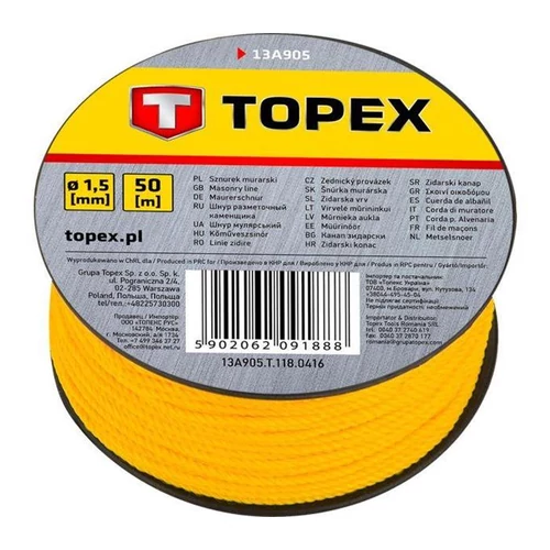 Topex Kőműves zsinór 50m Q1,5mm
