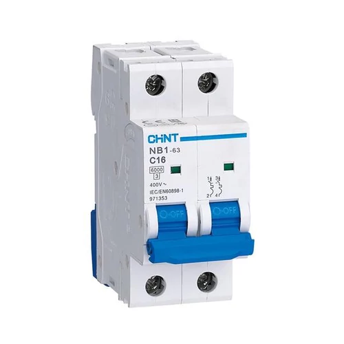 Kismegszakító - Circut breaker 6kA 2P C karakterisztika 02A NB1-63 971347