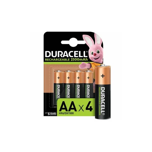 Akku ceruza elem tölthető AA HR6 2500mA Duracell