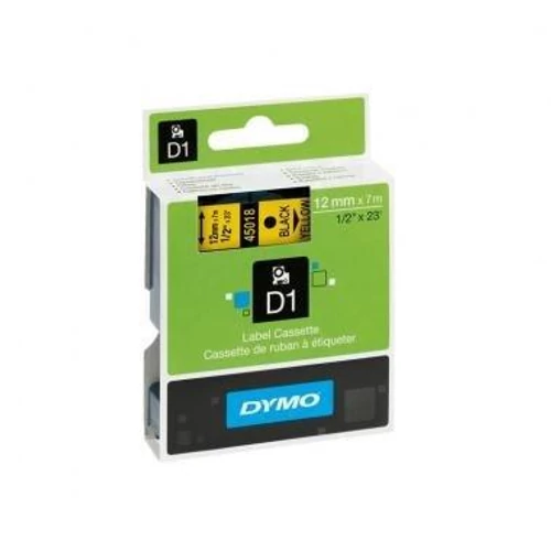 Dymo kazetta D1 12mm x 7m fekete/sárga S0720580