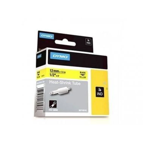 Dymo kazetta IND zsugorcső 12mm x 1,5m fekete/sárga
