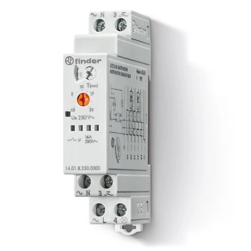 Lépcsőházi automata 16A 230V 1NO DIN sínre 0,5-20m 1MOD