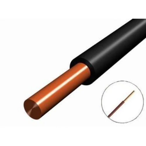 Mcu 0,75 fekete tömör 300/500V H05V-U