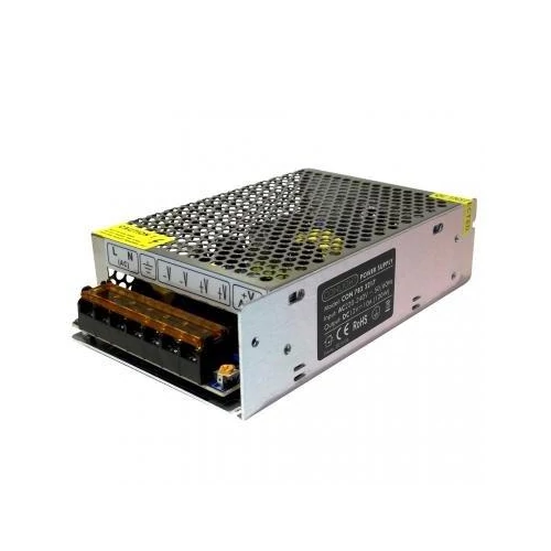 LED Trafó 120W 12V/DC (10A) stabilizált fémházas 7823207 nem ventilátoros