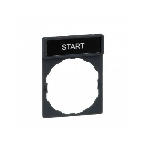 címketartó címkével, "START"