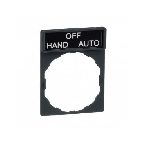 címketartó címkével, "HAND-OFF-AUTO"