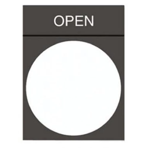 Címketartó + címke "OPEN" felírattal
