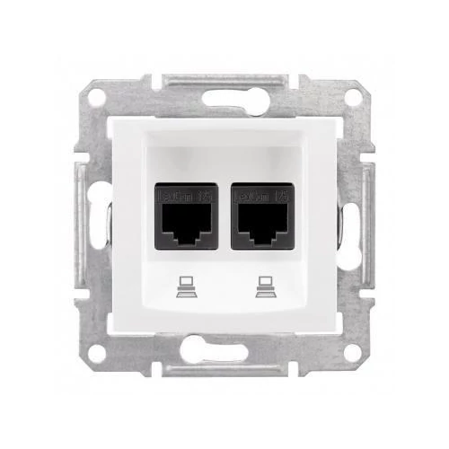 Sedna 2xRJ45 (Internet) aljzat STP CAT6 Fehér