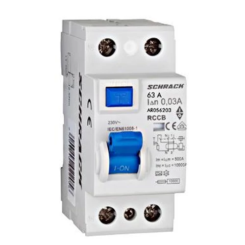 Fi relé 2P 63A 30mA AMPARO "A" 2MOD.