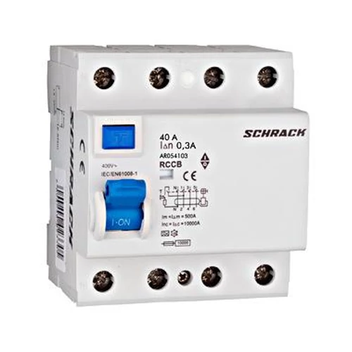 Fi relé 4P 40A 300mA AMPARO "A" 4 MOD.