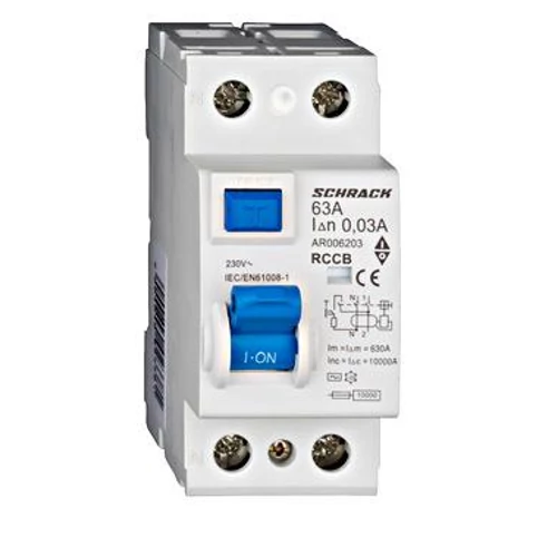 Fi relé 2P 63A 30mA (AC) AMPARO 2MOD.