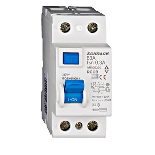 Fi relé 2P 63A 300mA AMPARO "AC" 2MOD.