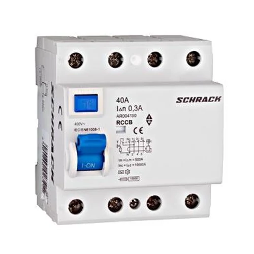 Fi relé 4P 40A 300mA AMPARO "AC" 4 MOD.