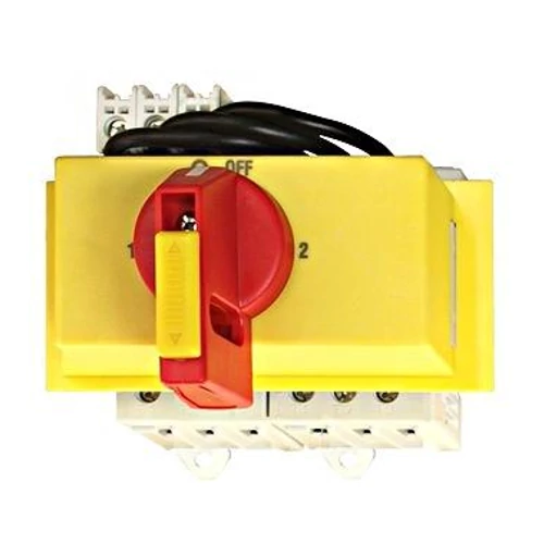 Vész ki átkapcsoló moduláris 63A 22kW 3P 1-0-2 piros/sárga lakatolható Schrack