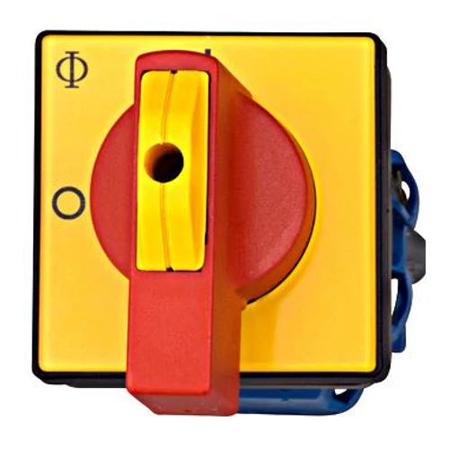 Vész- ki Főkapcsoló beép. 20A 3P 0-1 piros/sárga lakatolható Schrack