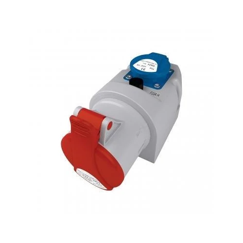 Ipari aljzat ráépíthető dafr-323 32A 415VAC 4P piros IP44 + ht dugalj IZVZ S3243