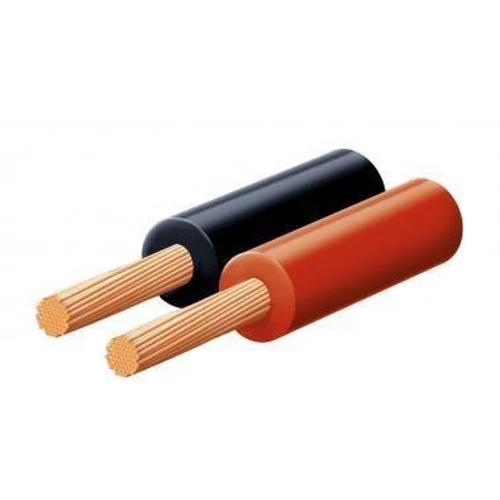 Hangszóróvezeték 2x0,35Mm Piros-Fekete Rendelésre!3,8x1,6mm rézbevonatú alumíniu