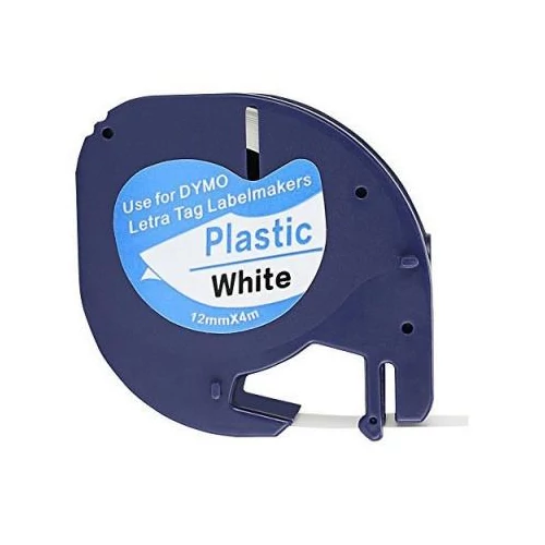 Dymo kazetta műanyag 12mm x 7m fekete/fehér