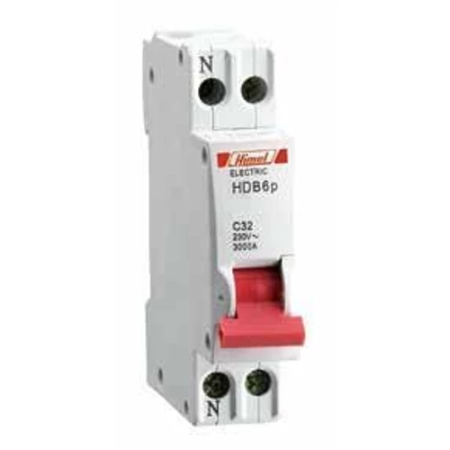HIMEL HDB6P Kismegszakító - Circut breaker 4,5kA 1P+N C32A