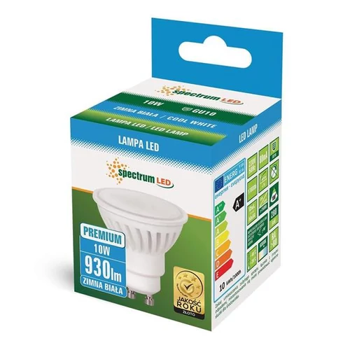 SPECTRUM LED GU10 Prémium 230V 10W SMD 100° kerámia házas CW