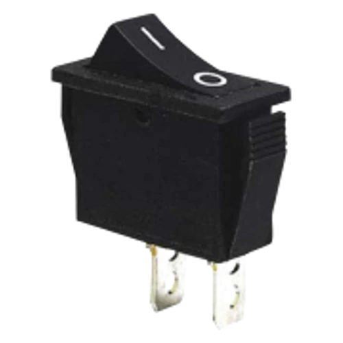 TRACON Készülékkapcsoló, BE-KI, fekete (0-I felirat) 16(6)A, 250V
