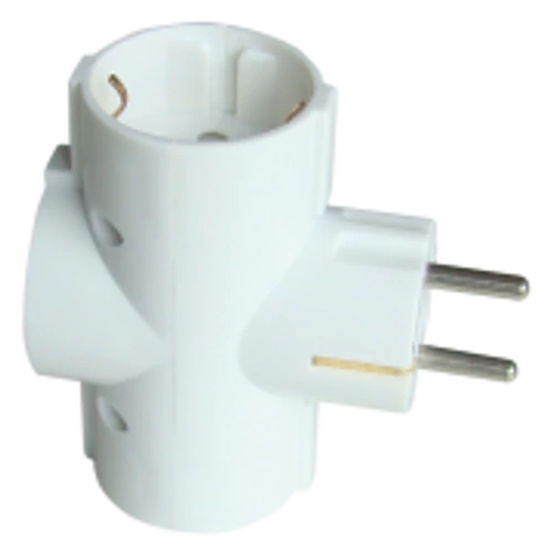 TRACON T-dugó földelt 3-as 90°elfordított FEHÉR