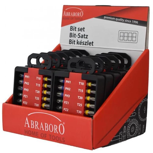 ABRABORO BIT készlet színes 13xPH/PZ/TX