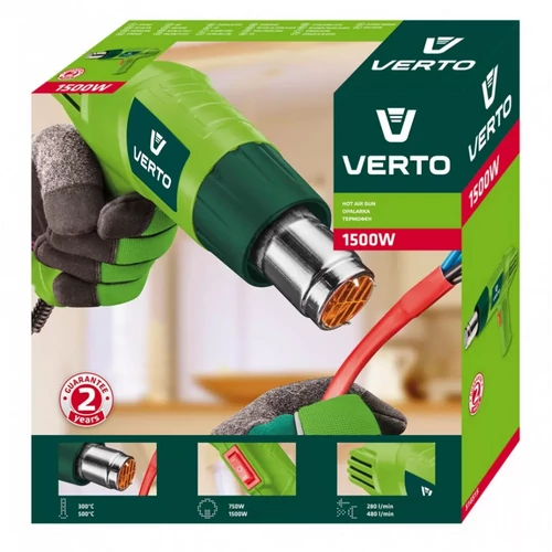 verto hőlégfúvó 1500 watt