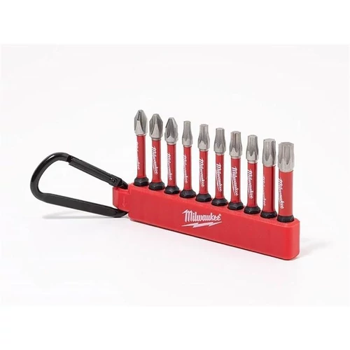 Milwaukee Shockwave IMPACT DUTY bithegy készlet 10db-os, karabineres