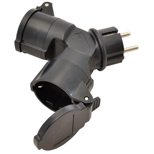 Többférőhelyes átalakító csatlakozó, fekete