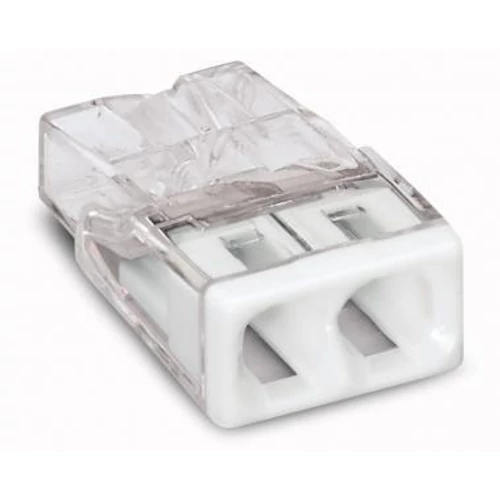 Wago mini Vezetékösszekötő 2X2,5 átl. fehér 100db/csomag